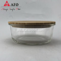 Food Storage Jars Round Food Container With Bamboo Lid Manufactory